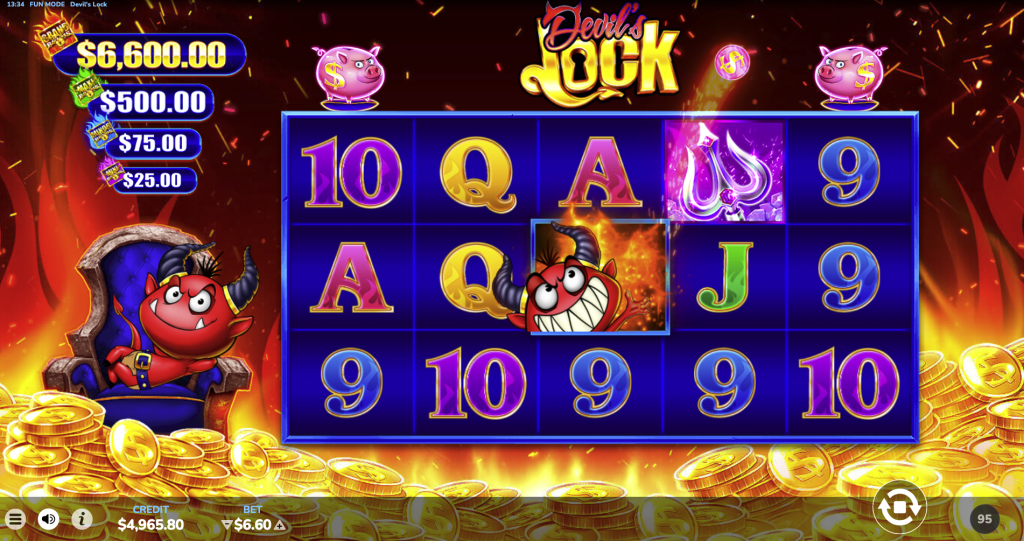 Devil's Lock slot machine devil appears